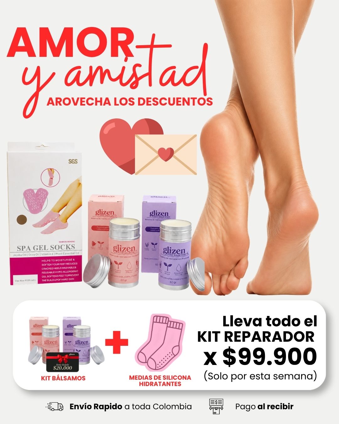 Kit Balsamo (Sandia y lavanda) + medias de silicona